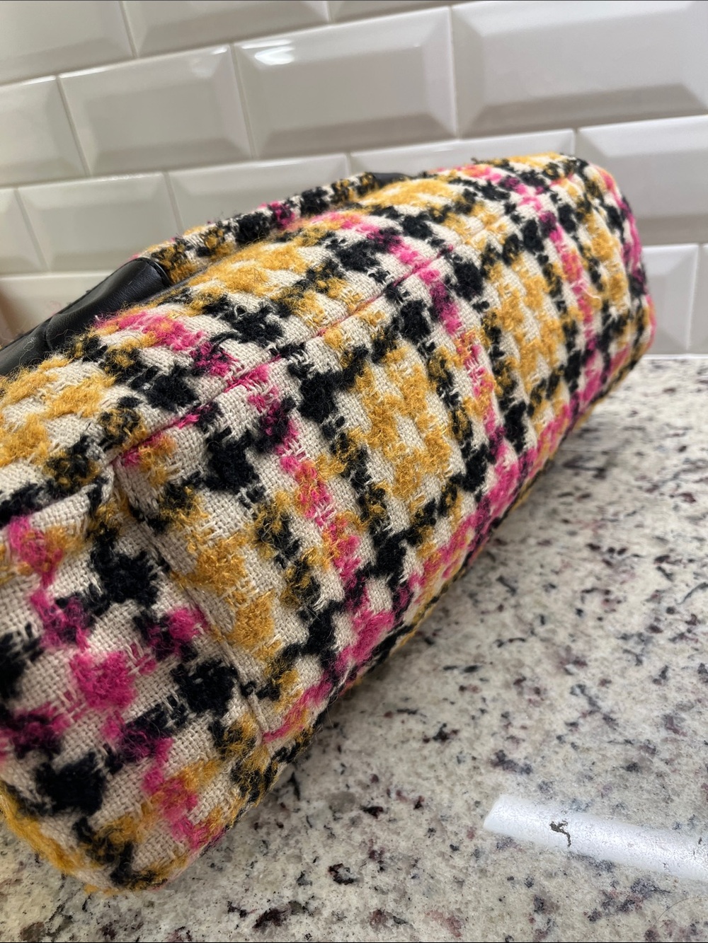 Coach Vintage Daisy Wool Tweed Plaid Emma Large Tote EUC - Picture 5 of 15
